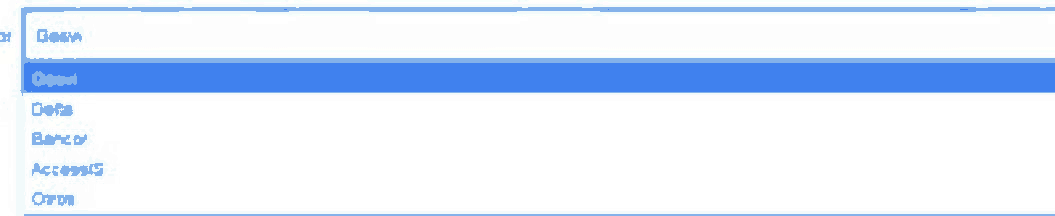 Tipos de lector de documentos disponibles en la configuración de Avirato