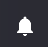 Icono de campana en blanco, tema Ash Black