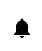 Icono de campana en negro, tema White Plain